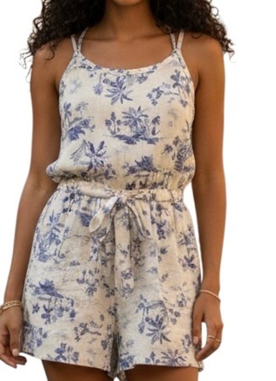 Copper Key Girls Spaghetti Strap Toile Romper Jumpsuit Size M